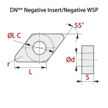 Indexable insert - DNMG...-SNR RT130S